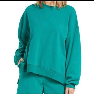 BP. Oversized Crewneck Sweatshirt In Green Trekking XS